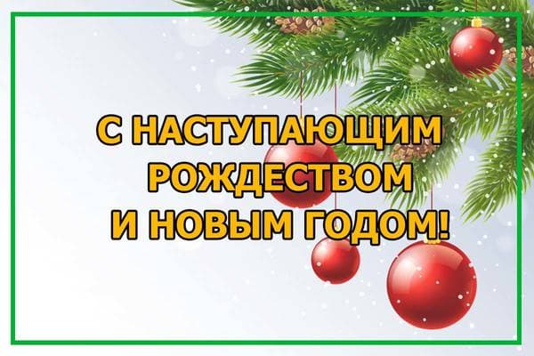 Уважаемые коллеги и друзья! Поздравляем Вас с наступающим Рождеством и Новым годом!